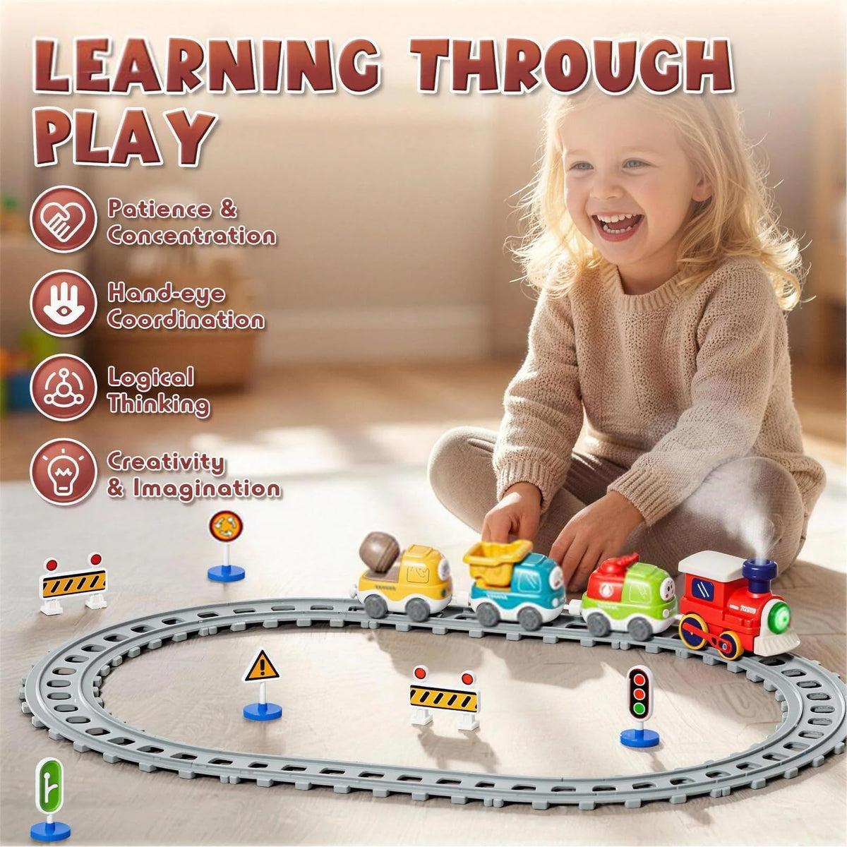 Dimoarch Electric Train Set for Toddlers 1 2 3 4 Year Old Boy Girl 🍁 All In One Marketplace Canada