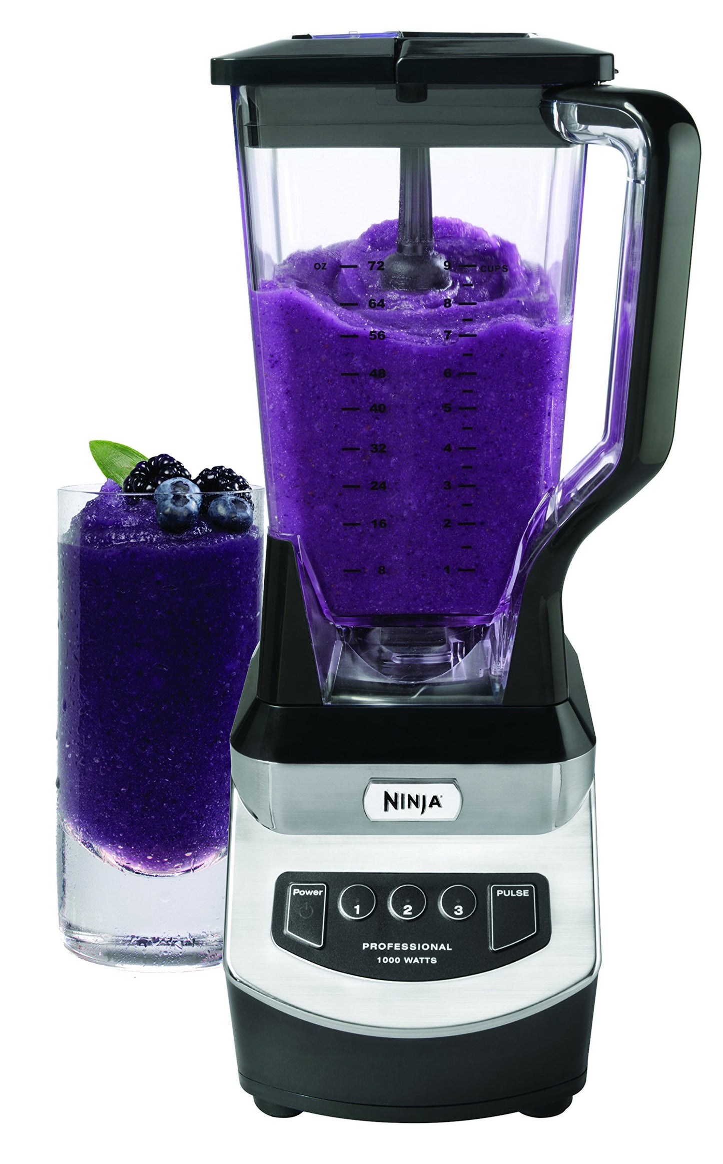 Ninja NJ600WMC Professional Blender, 72 oz Pitcher, Black/Silver, 900W (Canadian Version) - Available at All In One Marketplace Canada