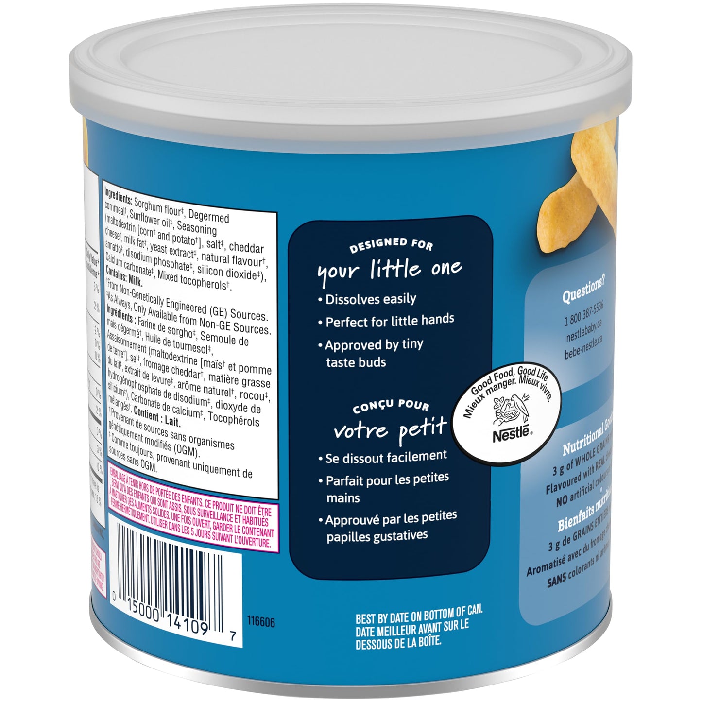 GERBER Lil’ Crunchies Mild Cheddar Flavour Toddler Snacks, 6 Boxes, 252 g Gerber