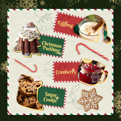 Christmas Scented Wax Melts, Strong Scentsy Wax Melts, Wax Cubes for Warmer - Christmas Wreath, Apple Cinnamon, Gingerbread, Candy Cane, Eggnog, Christmas Pudding, Cranberry, Sugar Cookie 🍁 All In One Marketplace Canada