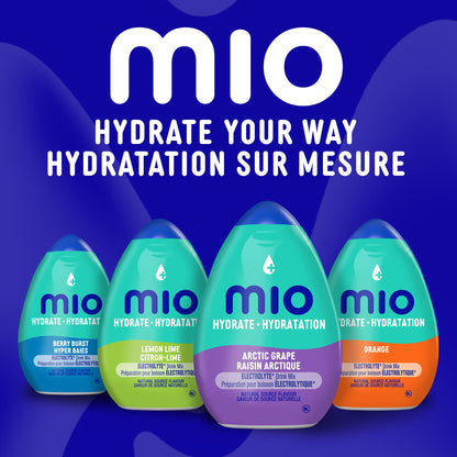Mio Hydrate Arctic Grape Electrolyte Drink Mix, 48 mL Bottle (Pack of 12)