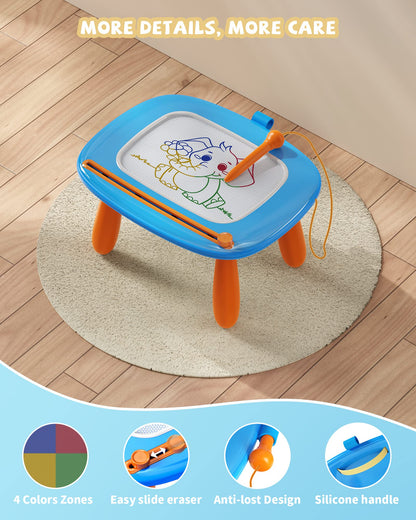 Kikapabi Toddlers Toys Age 1-2, Gift for 1 2 Year Old Toddler Boy Girl, Magnetic Drawing Board Preschool Learning and Educational Toys, Doodle Baby Kids, Christmas Birthday New Gift(Blue) 🍁 All In One Marketplace Canada