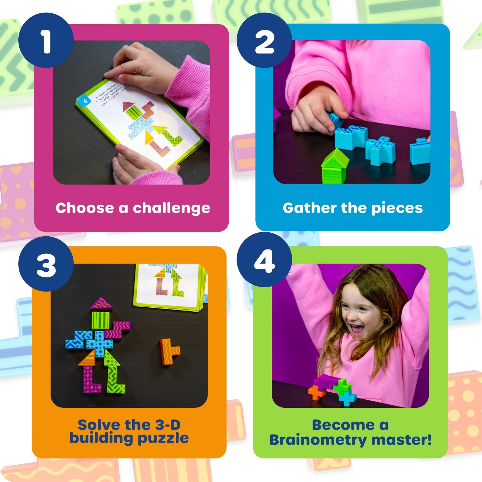 Learning Resources STEM Explorers Brainometry - 3D Puzzle, Brain Games, Brainteaser, Building Logic Toys, Gifts for Boys and Girls, Fine Motor Skills, Pattern Blocks, Math Manipulatives Learning Resources