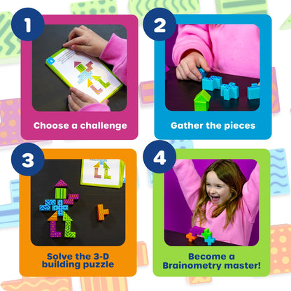 Learning Resources STEM Explorers Brainometry - 3D Puzzle, Brain Games, Brainteaser, Building Logic Toys, Gifts for Boys and Girls, Fine Motor Skills, Pattern Blocks, Math Manipulatives Learning Resources