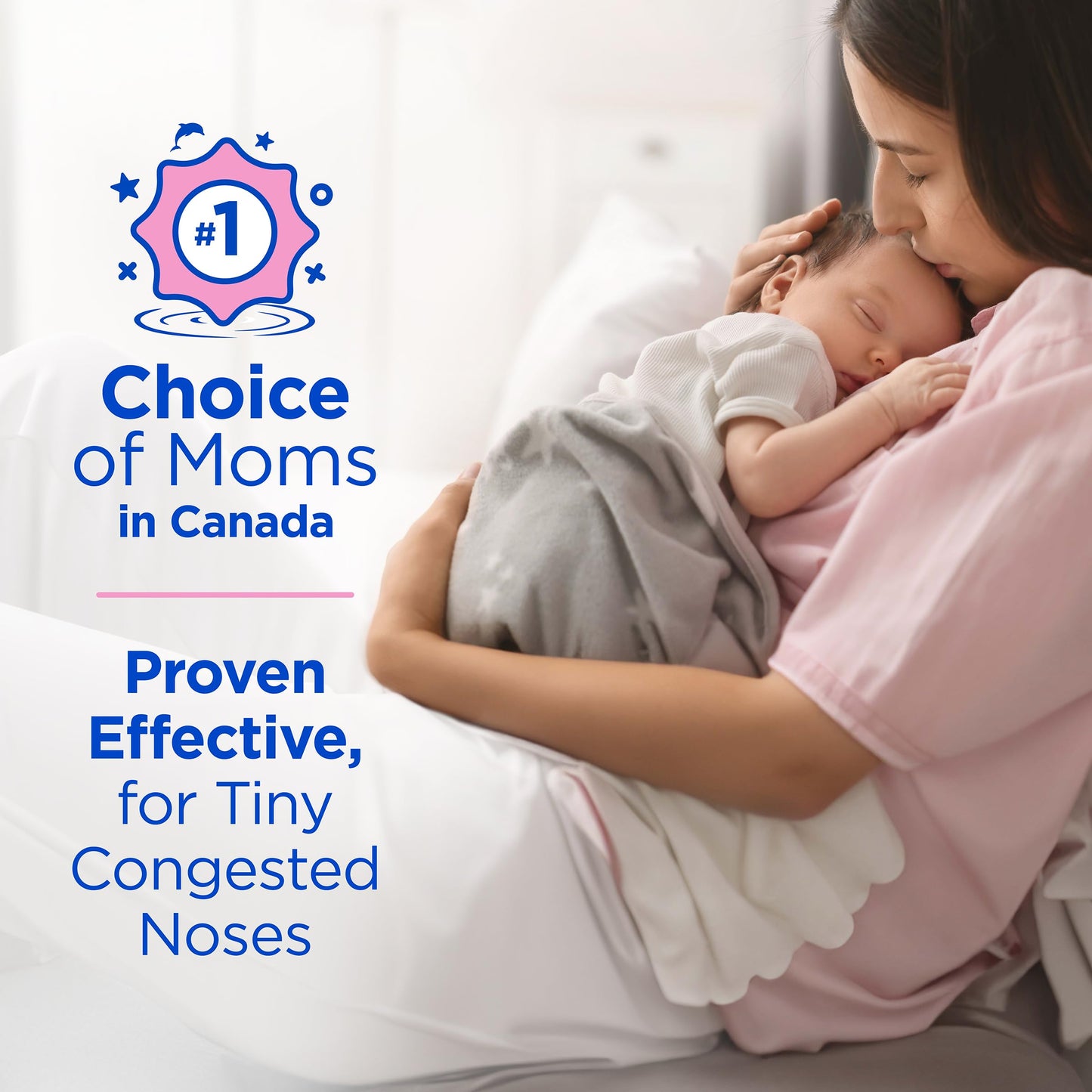 hydraSense Baby Nasal Aspirator, Baby Nasal Care, Gently Relieves Congestion in Babies, Non-medicated, With 100% Natural Source Seawater, Preservative-Free, 1 Kit