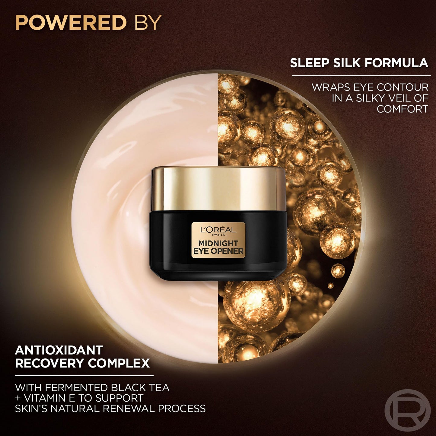L'Oréal Paris Midnight Eye Cream, Under Eye Cream for Dark Circles and Wrinkles, Anti Aging, With Vitamin E and Antioxidant Recovery Complex, Cell Rewall, 15 ml 🍁 All In One Marketplace Canada