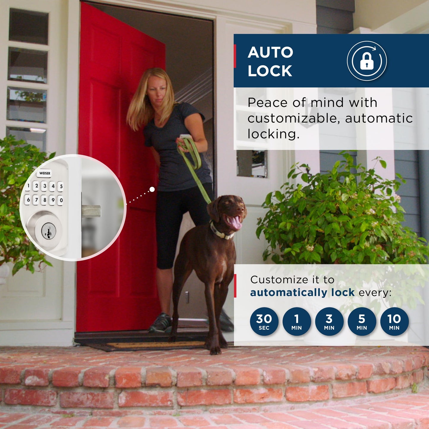 Weiser Powerbolt 3 x Daylon Combo Pack, Keyless Entry Door Lock/Deadbolt with Door Handle/Lever in Satin Nickel, 10-Button Keypad Door Lock, Electronic Door Locks for Front Door 🍁 All In One Marketplace Canada