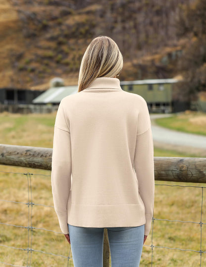 Zeagoo Women's Turtleneck Sweater 2026 Fall Winter Chunky Knitted Pullover 🍁 All In One Marketplace Canada