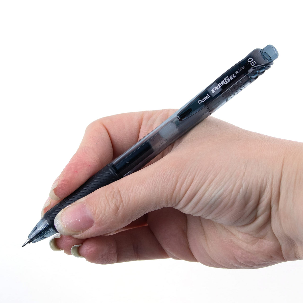 Pentel EnerGel X Retractable Gel Pen, 0.5mm Needle Tip, Black Ink, 12PK