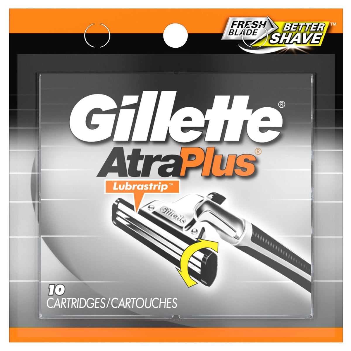 Gillette Atra Plus Razor Blade Cartridges, 10 Count