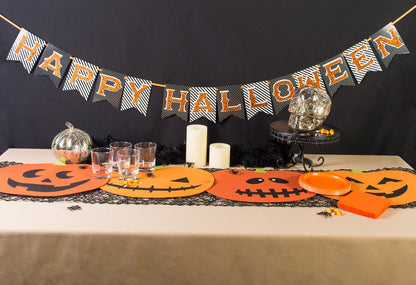 Chemin de table et sets de table Halloween DII Jack O' Lantern (lot de 4)