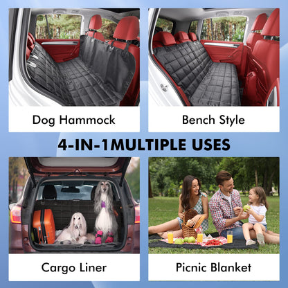 Dog Car Seat Cover, Multifunctional Dog Hammock for Back Seat,Waterproof Car Seat Protector, Scratch Proof Dog Seat Cover for Back Seat, Nonslip Seat Covers for SUV,Trucks, Cars - Available at All In One Marketplace Canada