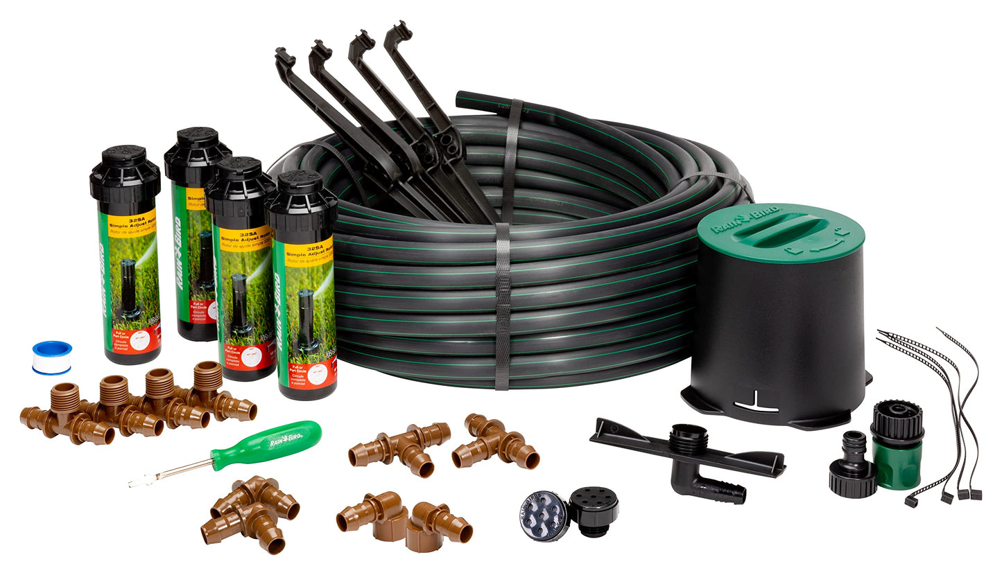 Rain Bird 32HE In-Ground Pro Rotor Pop-up Sprinkler System Kit with Click-N-Go Garden Hose Connection Rain Bird