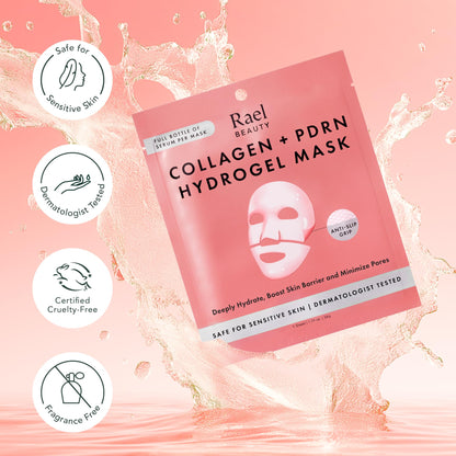 Rael Collagen PDRN Hydrogel Mask - Deep Hydration, Daily Face Masks for Face, Korean Skincare (4 Count) - Available at All In One Marketplace Canada