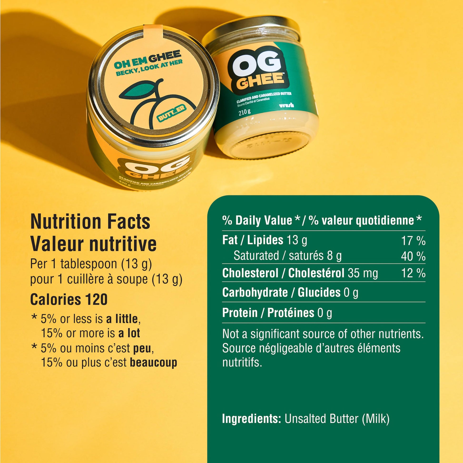 OG GHEE Clarified Butter – 420g | Grass-Fed Canadian Dairy, Caramelized Flavor, Keto & Paleo Friendly