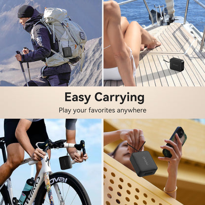 Oraolo Bluetooth Speaker, IPX7 Waterproof Portable Bluetooth Speaker with Stereo Sound, Bluetooth 5.4, Support AUX/TF Card, TWS Pairing,Small Wireless Speaker for Home, Shower, Outdoors, Travel Black - Available at All In One Marketplace Canada