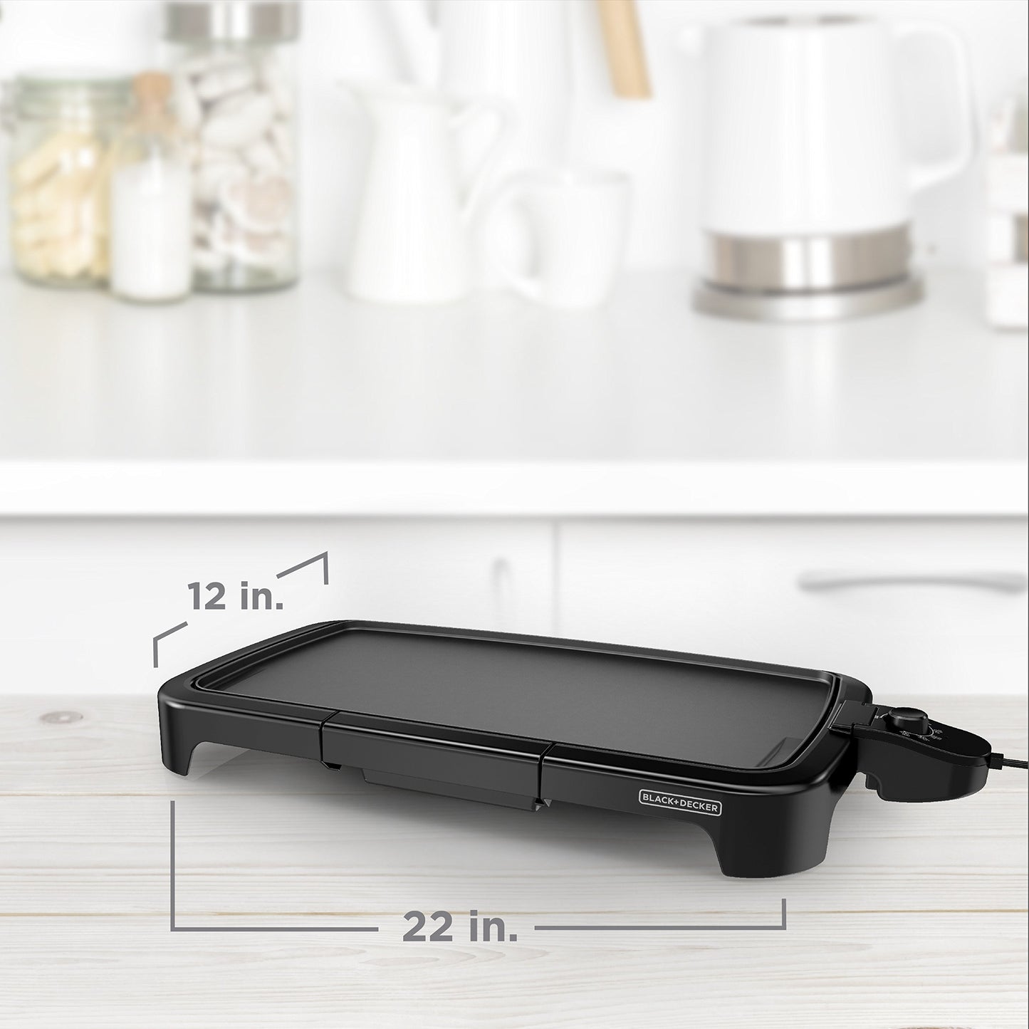 BLACK+DECKER Family-Sized XL Electric Griddle with Removable Drip Tray BLACK+DECKER