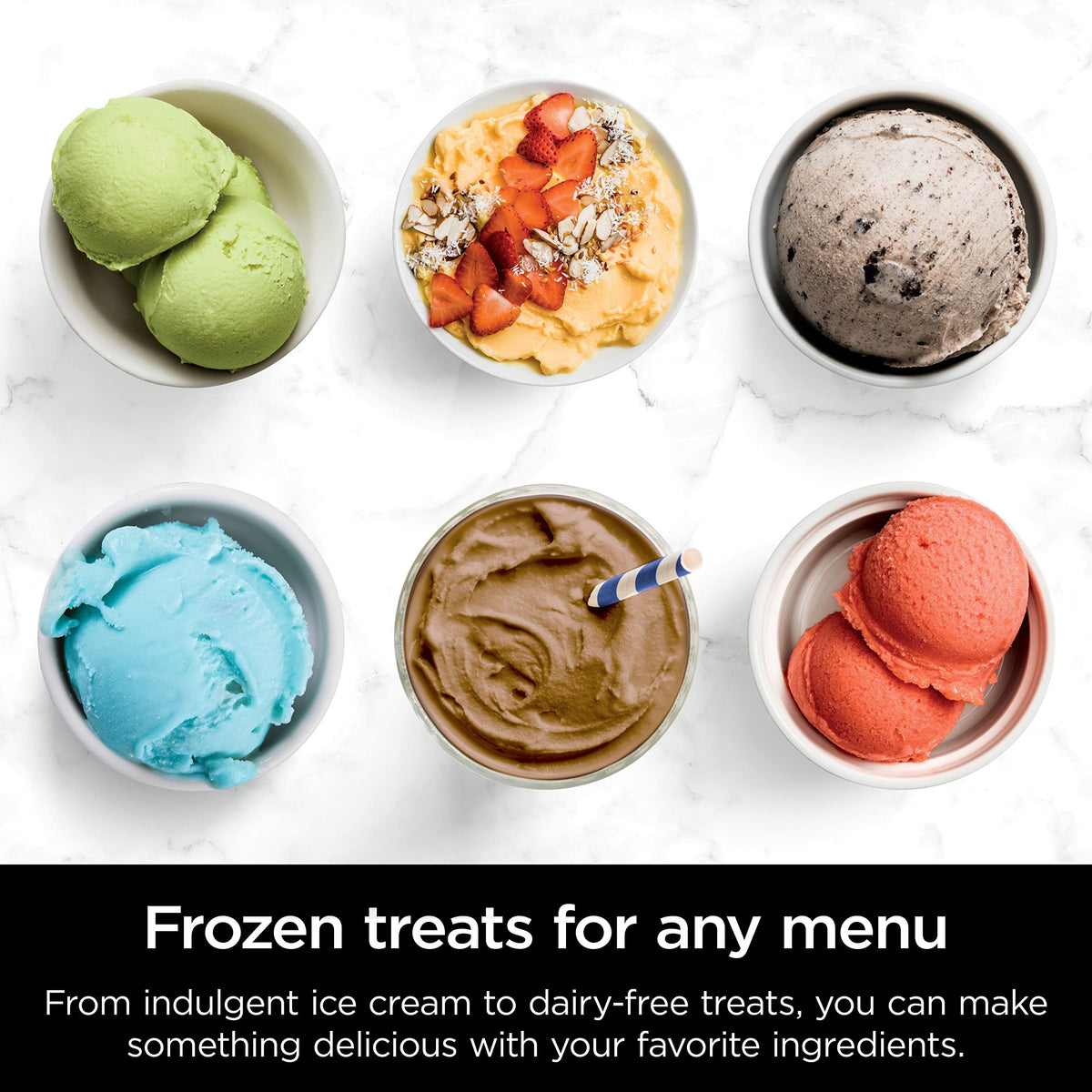 Ninja NC301C, CREAMi Ice Cream, Gelato, Milkshake, Sorbet, Smoothie Bowl, and Lite Ice Cream Maker, 7 One-Touch Programs (Canadian Version), 16oz