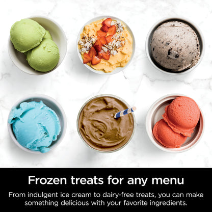 Ninja NC301C, CREAMi Ice Cream, Gelato, Milkshake, Sorbet, Smoothie Bowl, and Lite Ice Cream Maker, 7 One-Touch Programs (Canadian Version), 16oz