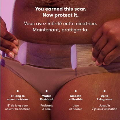 Frida Mom C-Section Silicone Strips, C-Section Recovery Must Have Scar Patches, Reusable Medical Grade Treatment for Keloid Scars, Includes Case & Pouch - Available at All In One Marketplace Canada