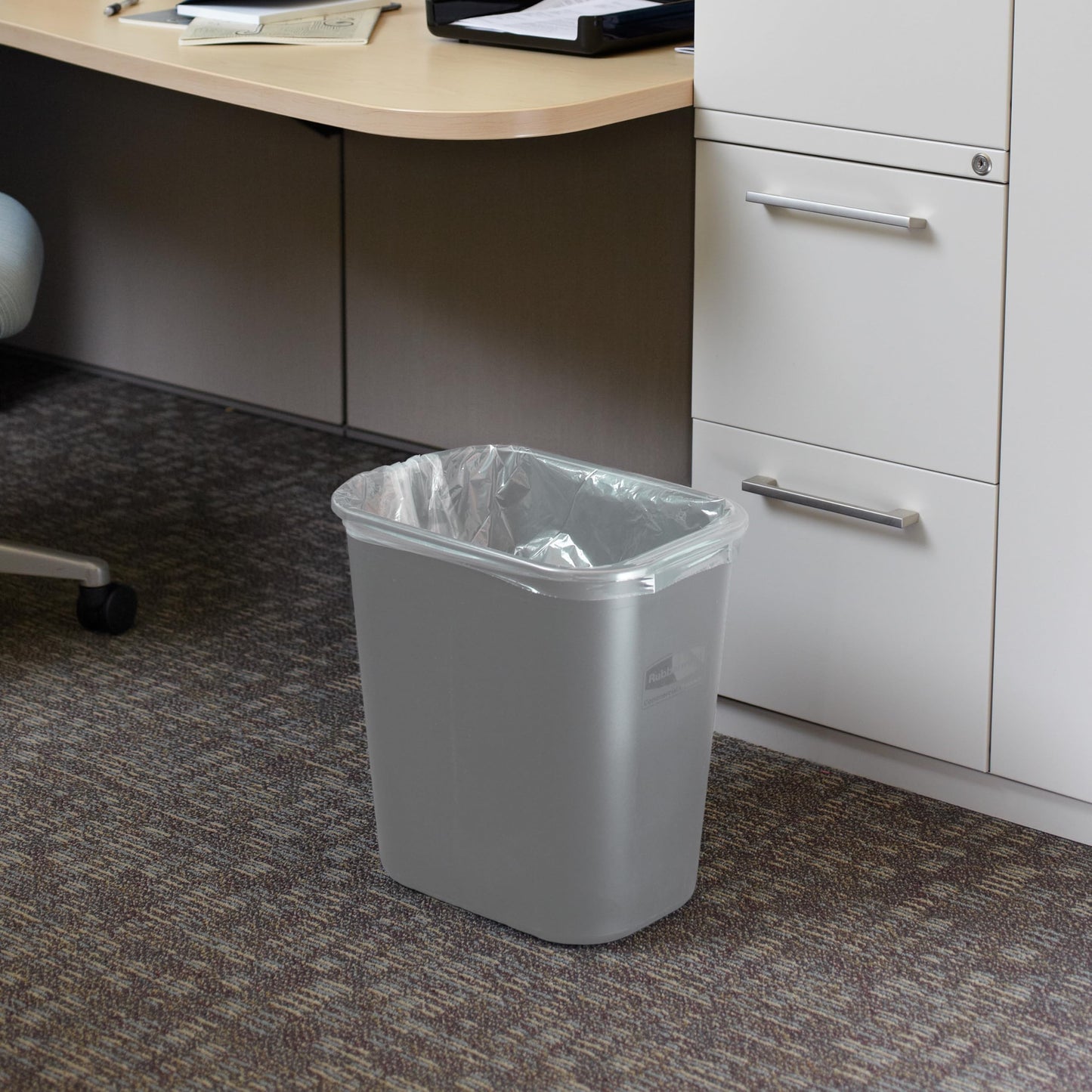 Rubbermaid Commercial Products Deskside Wastebasket/Trash Can, 10.25-Gallon/41-Quart, Gray, Plastic, Garbage Can for Home/Office, Fits Under Desk/Sink/Cabinet 🍁 All In One Marketplace Canada