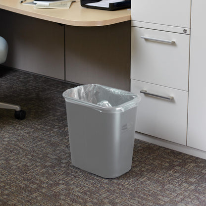 Rubbermaid Commercial Products Deskside Wastebasket/Trash Can, 10.25-Gallon/41-Quart, Gray, Plastic, Garbage Can for Home/Office, Fits Under Desk/Sink/Cabinet 🍁 All In One Marketplace Canada