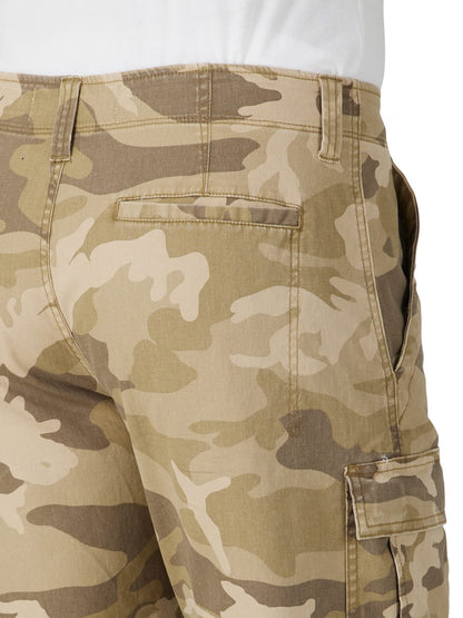 Wrangler Authentics Men's Classic Relaxed Fit Stretch Cargo Short Big & Tall Classic Relaxed Fit Stretch Cargo Shorts, Jungle Elmwood Camo, 36