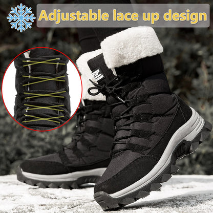ziitop Womens Snow Boots, Women's Winter Boots, Fur Lined Warm Winter Boots, Lace up Warm Shoes, Mid Calf Snow Boots, Outdoor Anti-Slip Boots, Snow Boots Waterproof, Winter Walking Boots for Women 🍁 All In One Marketplace Canada