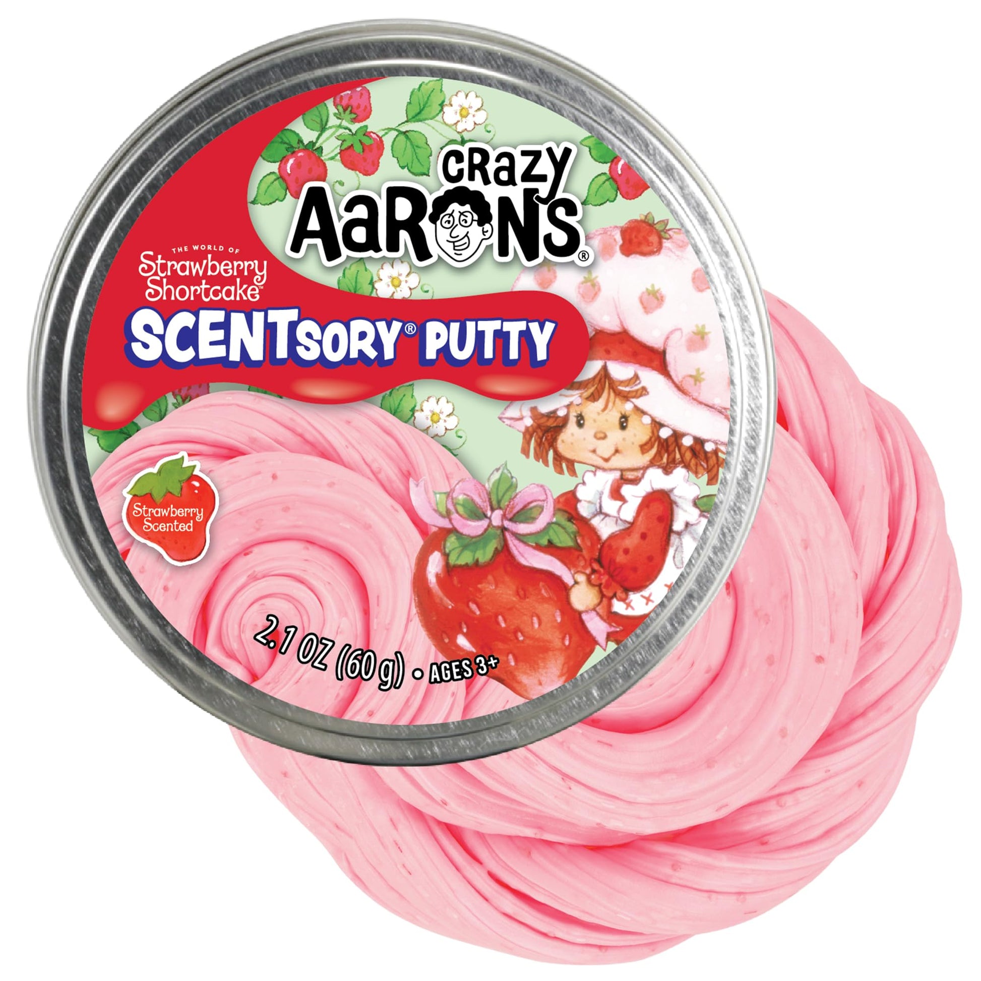 Crazy Aaron's Strawberry Shortcake™ SCENTsory® Putty - Made in USA Crazy Aaron's