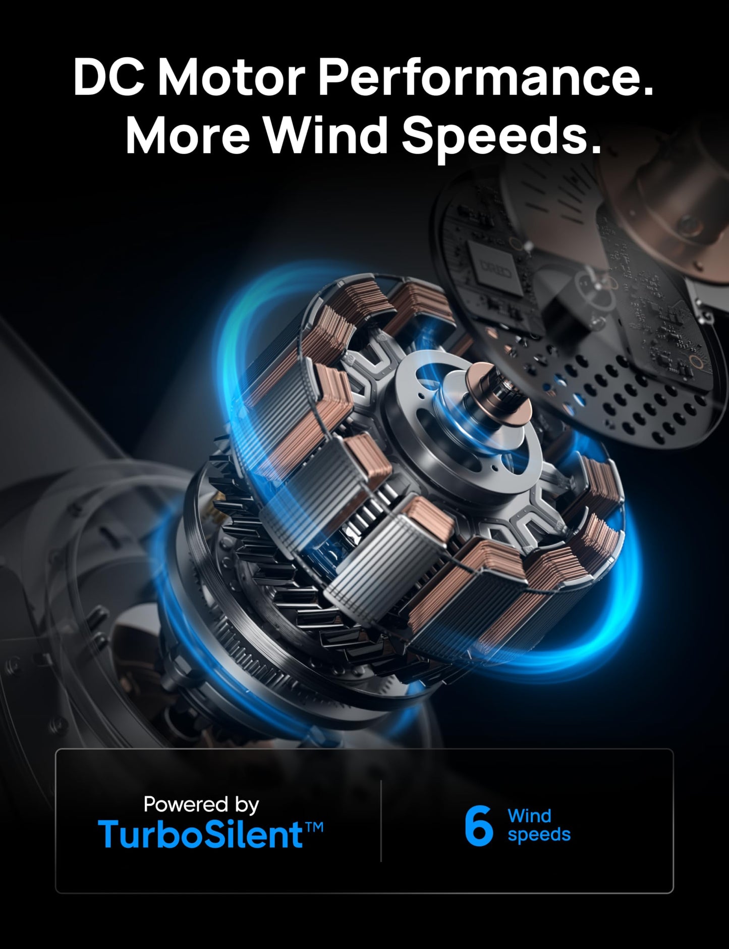 Dreo Ceiling Fans with Lights, 12 Speeds & 3 Fan Modes, Quiet DC Motor, Low Profile Easy to Install, Flush Mount Smart Ceiling Fan with Dimmable LED, 12H Timer for Bedroom, Remote, Black, 44'' DREO