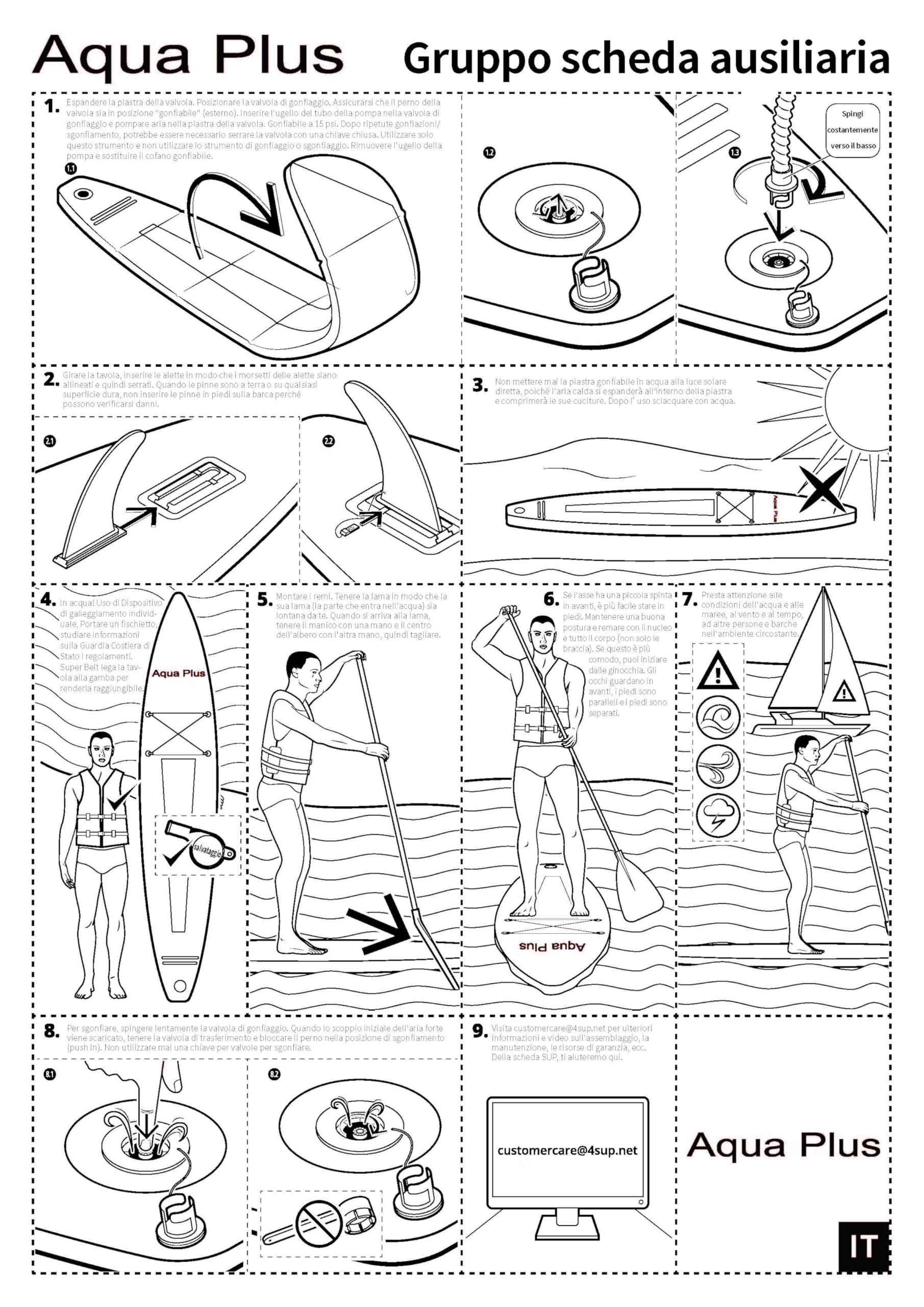 Aqua Plus 6inches Thick Inflatable SUP for All Skill Levels Stand Up Paddle Board,Paddle,Pump,ISUP Travel Backpack, Leash,Shoulder Strap,Youth,Adult Inflatable Paddle Board
