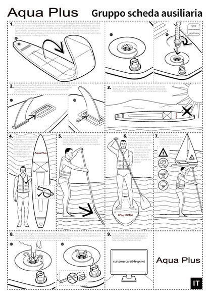 Aqua Plus 6inches Thick Inflatable SUP for All Skill Levels Stand Up Paddle Board,Paddle,Pump,ISUP Travel Backpack, Leash,Shoulder Strap,Youth,Adult Inflatable Paddle Board