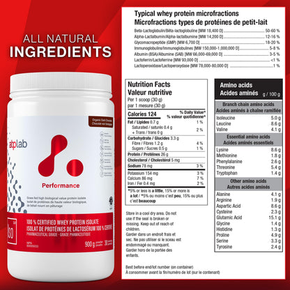 ATP LAB ISO 900g Whey Protein Isolate Powder – Chocolate – 30 Servings