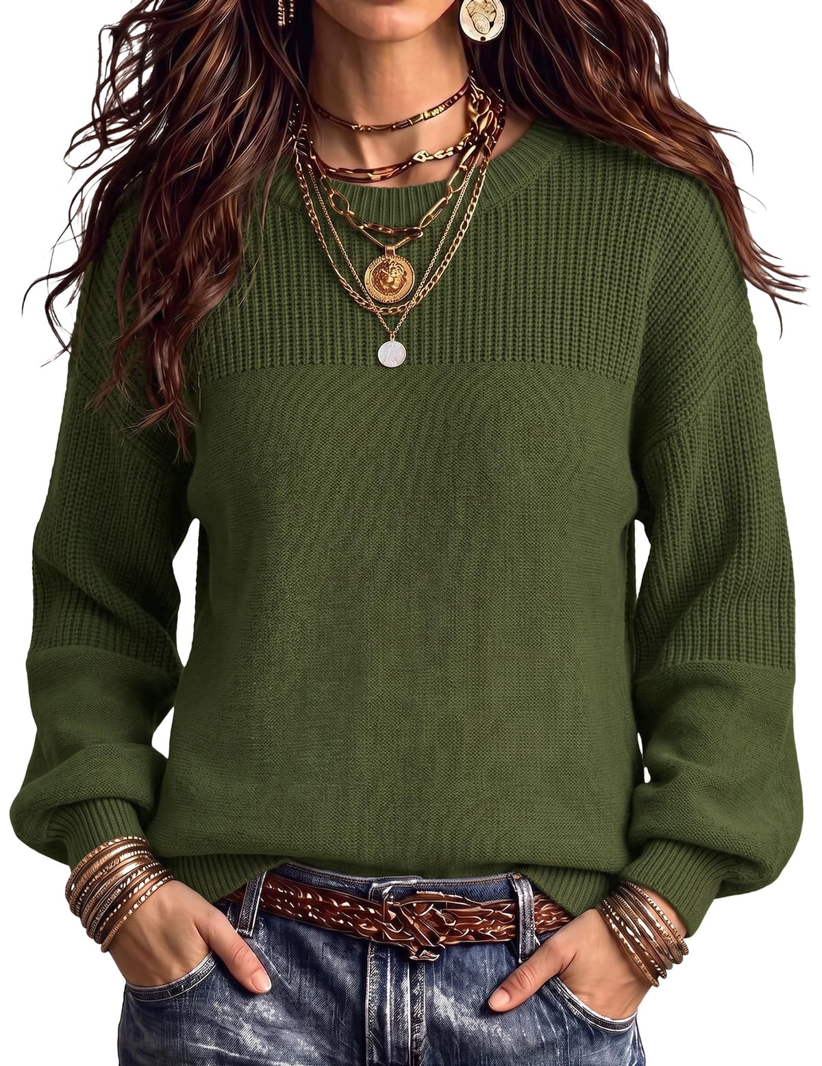 Zeagoo Oversized Sweater for Women Fall Casual Knit Winter Fashion Pullover 🍁 All In One Marketplace Canada