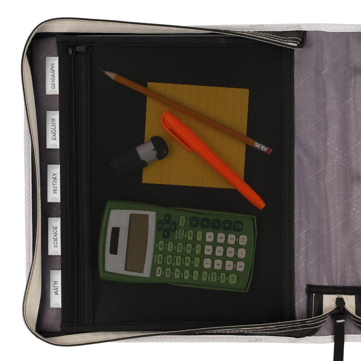 Five Star Zipper Binder, 2 Inch 3-Ring Binder with Round Rings, Expansion Panel and 5-Tab Expanding File, 580 Sheet Capacity, Black (29052IT8)