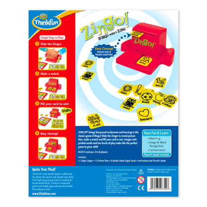 ThinkFun Zingo - Bingo with a Zing - Award-Winning Preschool Game - Encourages Language & Matching Skills Development - Fun Family Board Game for Boys and Girls Ages - 4 & Older - Available at All In One Marketplace Canada