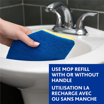 Vileda Bathroom Cleansing Supplies Set | Includes 1 Magic Mop with 1 Extra Refill and 1 Microfibre Bathroom Cleaning Cloth Vileda