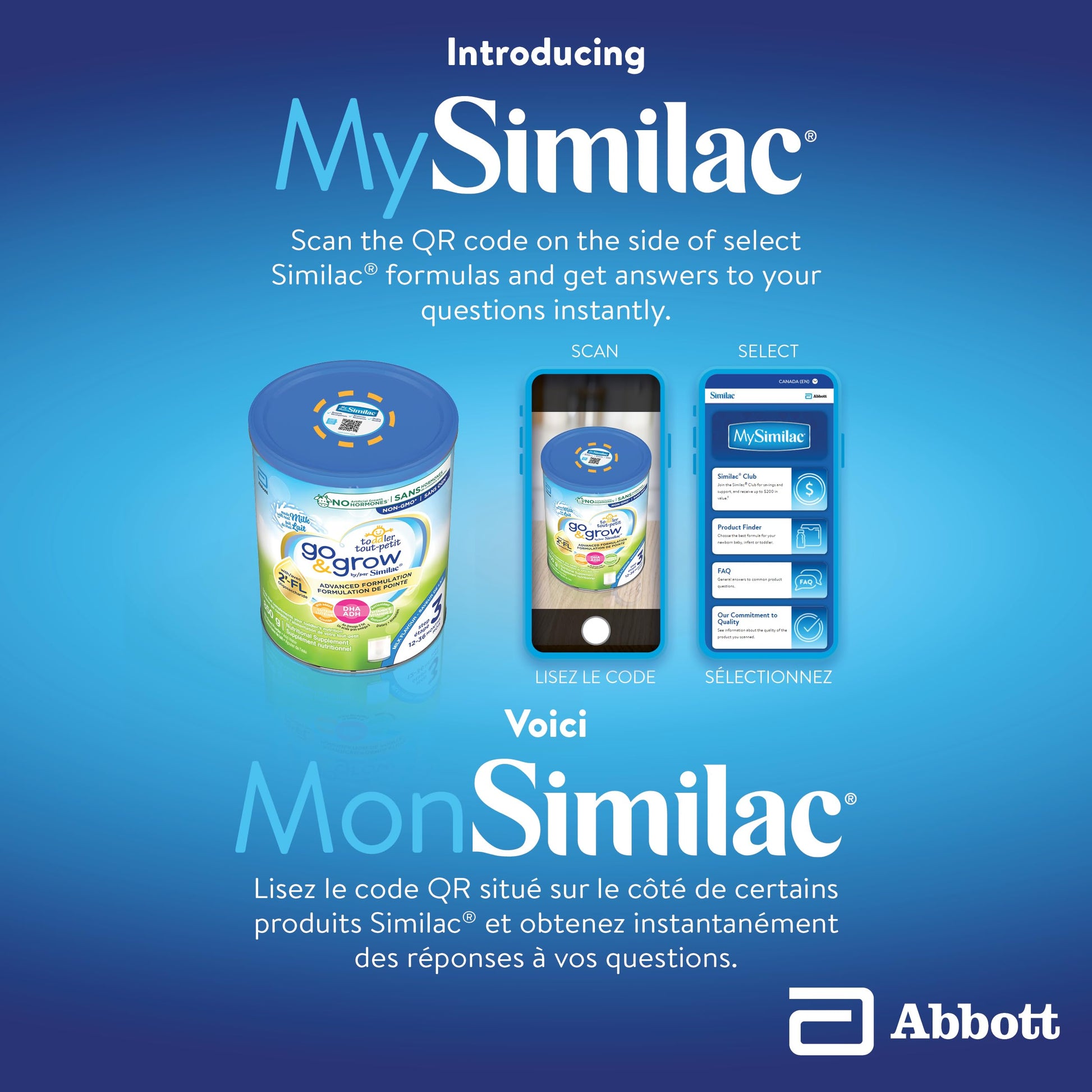 Similac Go & Grow Step 3 Toddler Nutrition Powder with 2'-FL – Ages 12-36 Months, 850g
