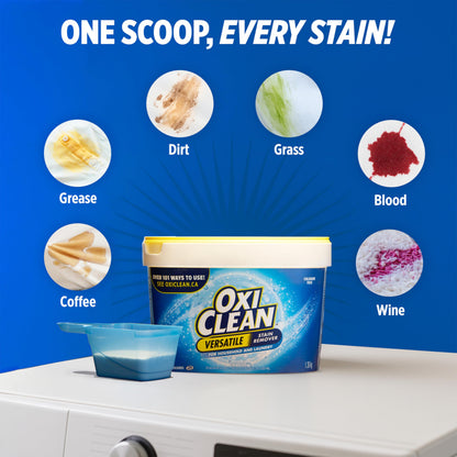 OxiClean Versatile Stain Remover Powder for Household, Laundry, Carpet, and Upholstery - Colour Safe, Chlorine Bleach Free, 3.27 kg