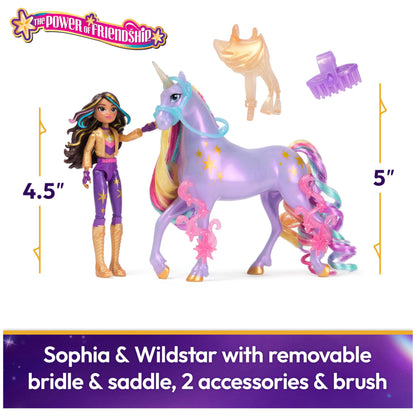 Unicorn Academy, Sophia & Wildstar Power of Friendship Set, Translucent Saddle & 2 Power Accessories, Dolls & Unicorn Toys for Girls Ages 4 and up Unicorn Academy