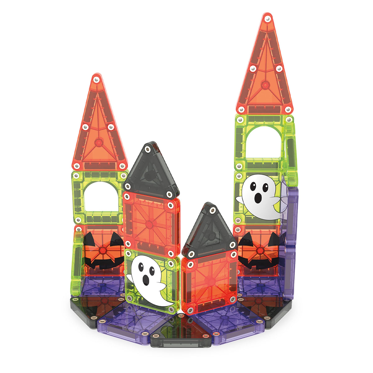 Magna-Tiles microMAGS 24-Piece Spooky Travel Set, The Original Magnetic Building Brand