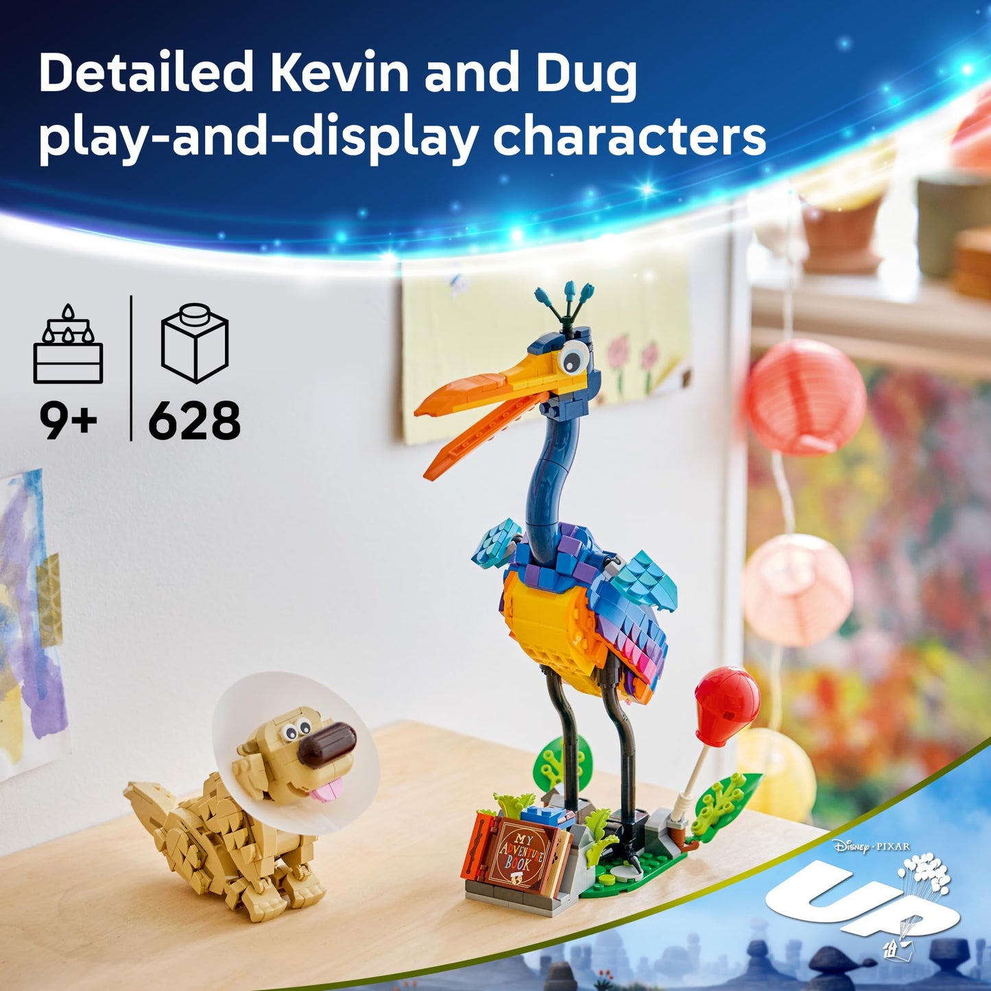 LEGO Disney and Pixar Kevin & Dug Building Toy - 'Up' Movie Set for Girls & Boys, Ages 9+ - Disney Gift for Kids & Fans - Kids Bedroom or Desk Decor - 43290 LEGO