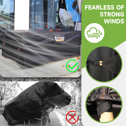 Enzeno Patio Furniture Covers Waterproof,Rectangular Outdoor Furniture Covers for Patio Table & Sofa,420D Heavy Duty Fabric Patio Set Cover with Anti-UV,No Tears(98" L x 98" W x 35" H) - Available at All In One Marketplace Canada
