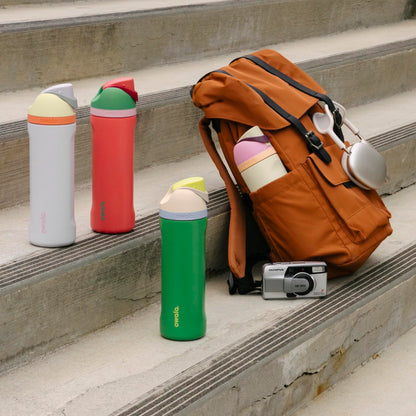 Bouteille d'eau isolée en acier inoxydable Owala FreeSip avec paille pour le sport et les voyages, sans BPA, 710 ml, Boneyard