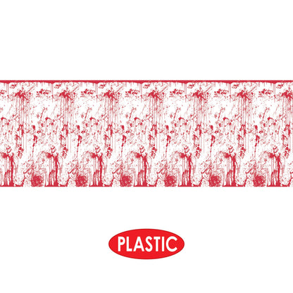 Toile de fond mur ensanglanté Beistle, 1,22 m sur 9,14 m