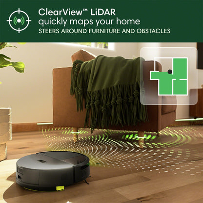 iRobot Roomba 205 DustCompactor Combo Robot Vac & Mop - Compacts Dirt Inside, No Emptying for 60 Days, Space Saving, No Dock, No Bags, Intense Power-Lifting Suction, LiDAR Navigation, Multi-Surface - Available at All In One Marketplace Canada