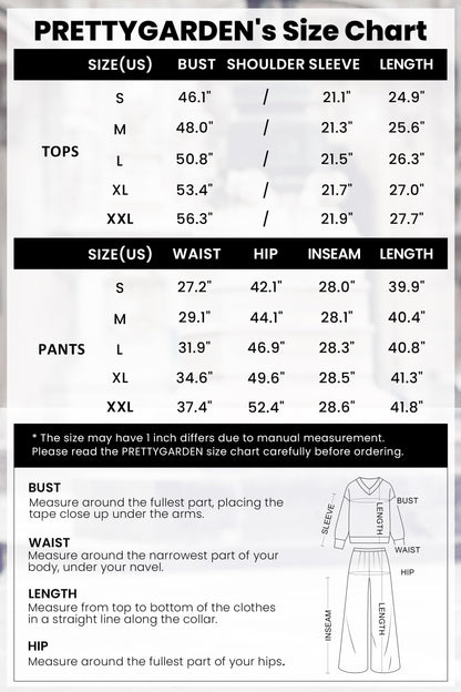 PRETTYGARDEN Womens 2 Piece Outfits Fall Sweatsuits Black,L 🍁 All In One Marketplace Canada