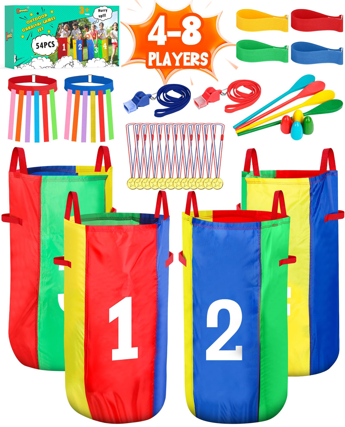 Outdoor Carnival Games Set, Potato Sack & Relay Race for Kids Adults Fun 🍁 All In One Marketplace Canada