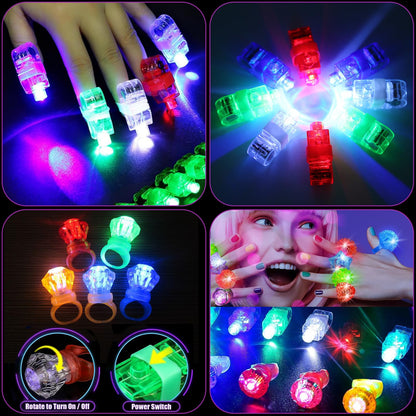 394Pcs Glow Sticks Bulk Party Pack, Halloween Christmas Glow in The Dark Party Favors Kids/Adults - 150 8” Glowsticks Bracelets with Accessories Set, Light Up Rings Finger Lights for Neon Party Decor 🍁 All In One Marketplace Canada