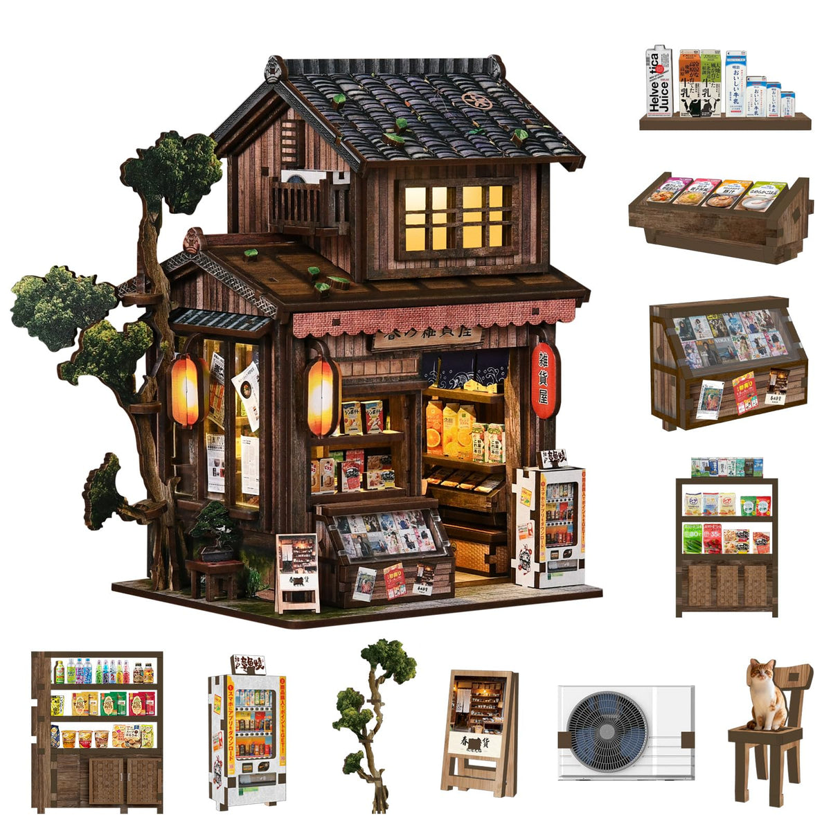 DIY Book Nook Kits for Adults Miniature House Kit with LED Lights for Teens 🍁 All In One Marketplace Canada